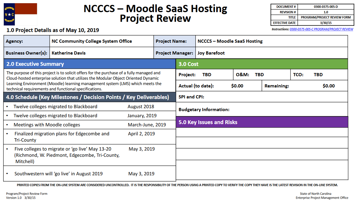 Moodle SAAS hosting project update image