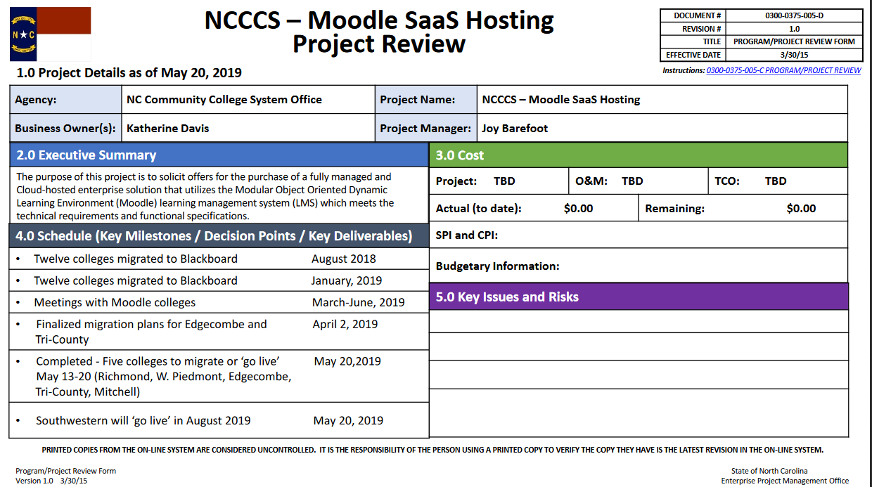 Moodle SAAS hosting project update image