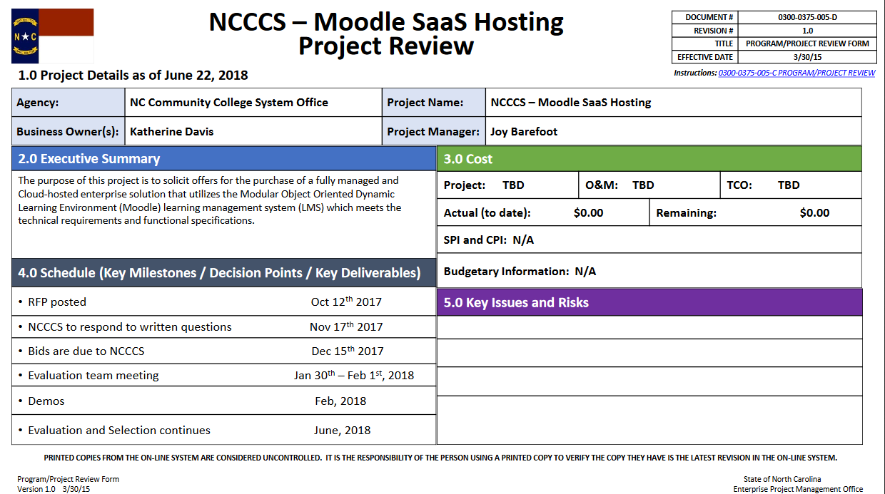 Moodle SAAS hosting project update image