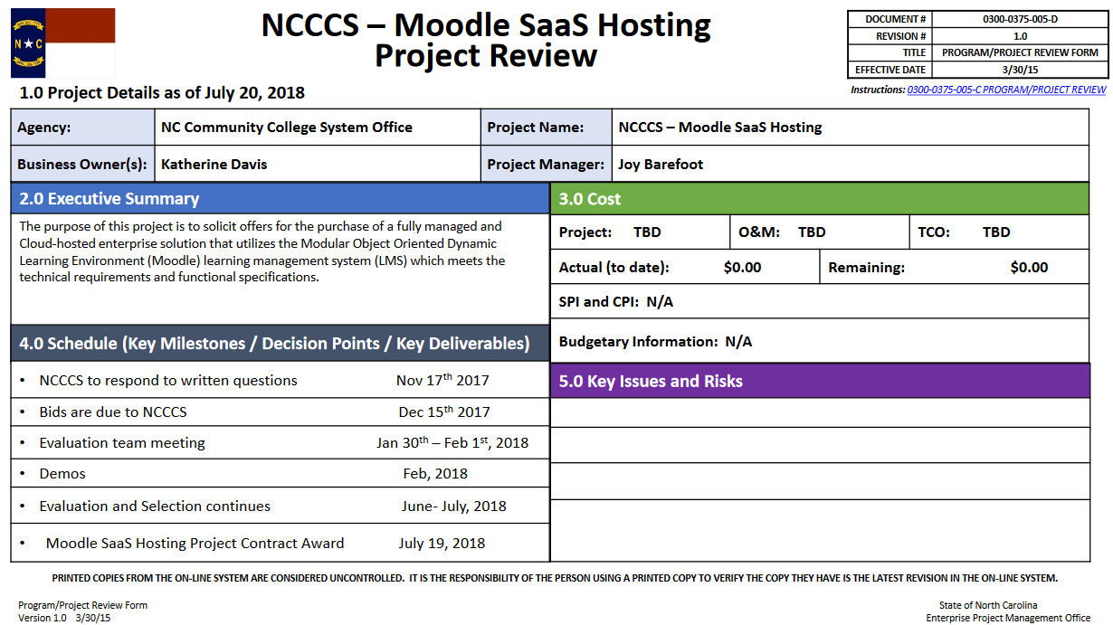 Moodle SAAS hosting project update image