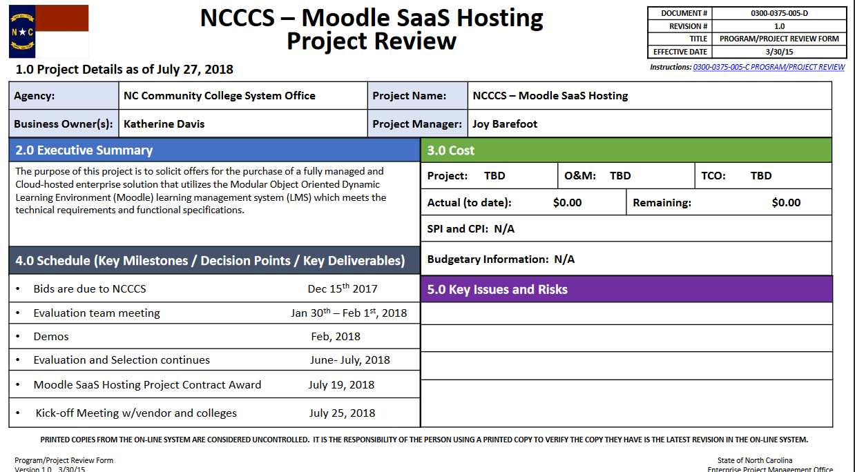 Moodle SAAS hosting project update image