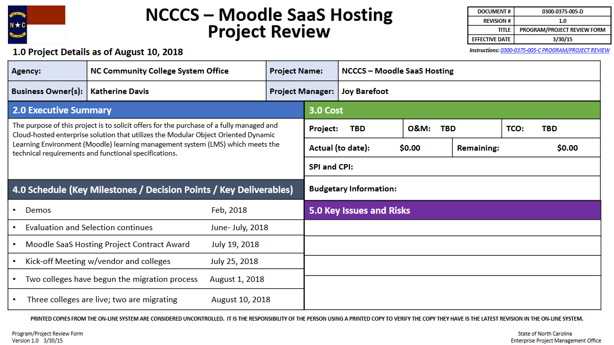 Moodle SAAS hosting project update image