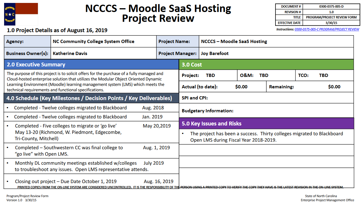 Moodle SAAS hosting project update image