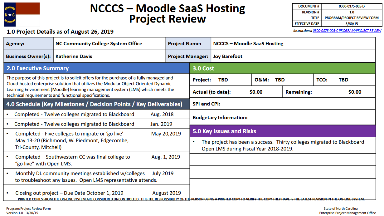 Moodle SAAS hosting project update image