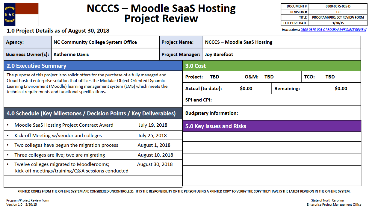 Moodle SAAS hosting project update image