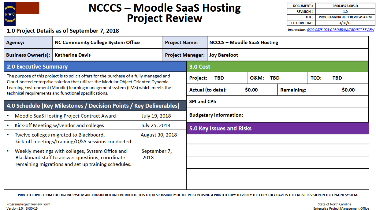 Moodle SAAS hosting project update image