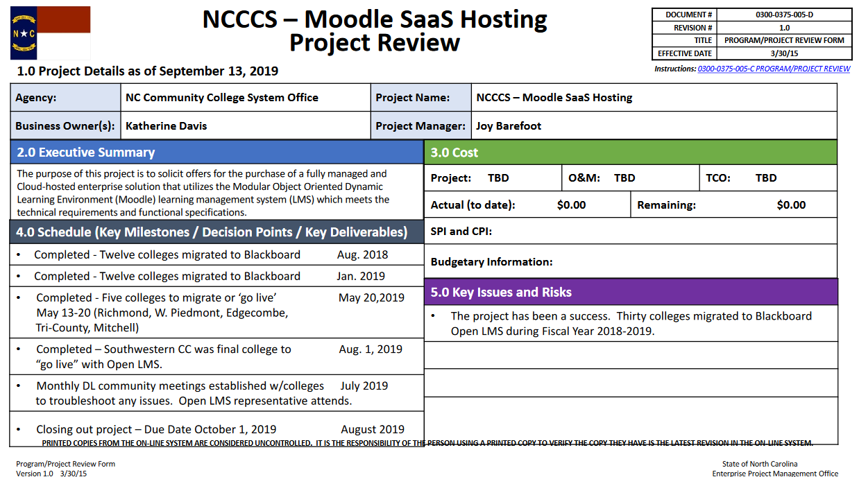 Moodle SAAS hosting project update image