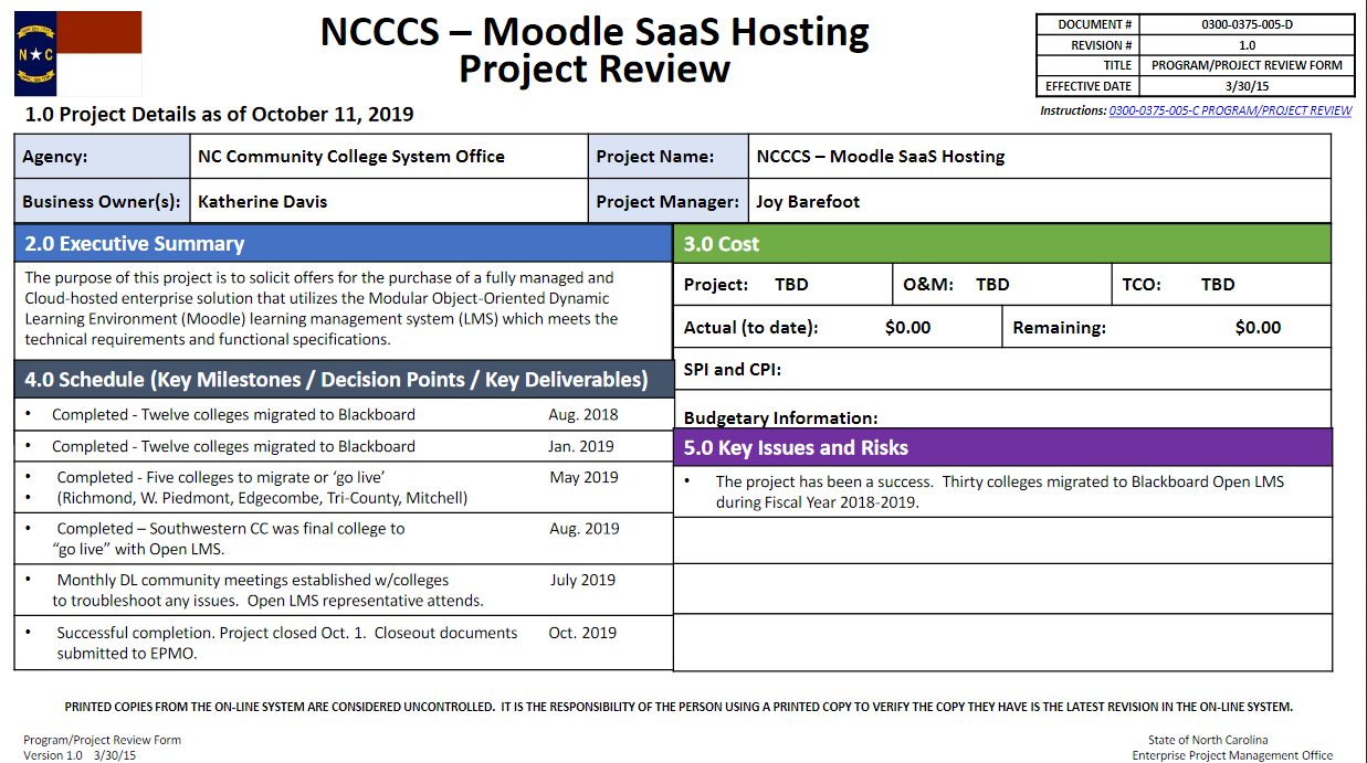 Moodle SAAS hosting project update image