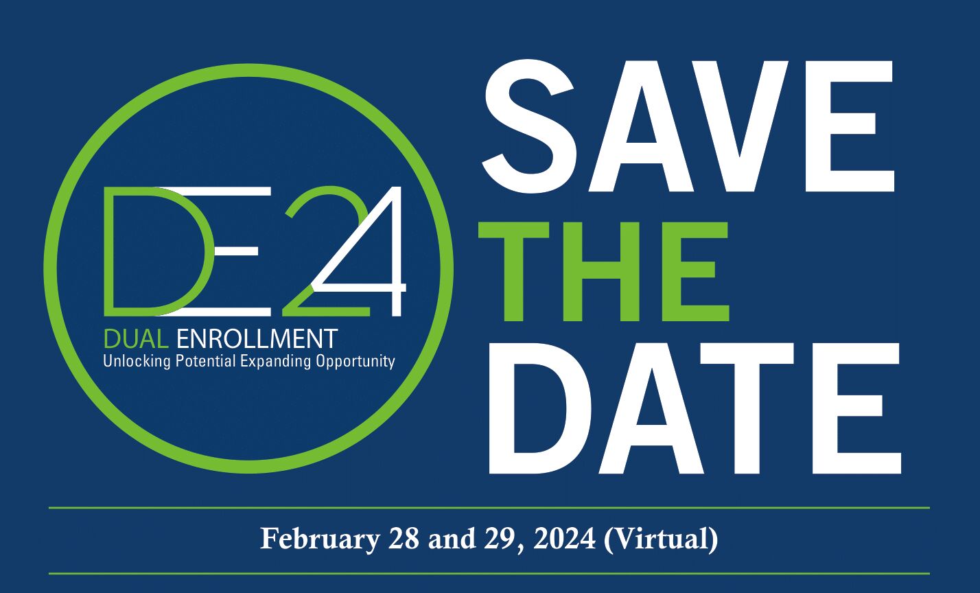 save the date 2024 Dual Enrollment Conference