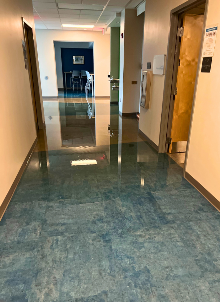 flooding in campus building